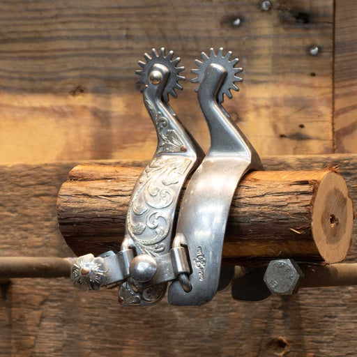 Josh Ownbey Cowboy Line Silver Mounted Spurs Tack - Spurs Josh Ownbey Cowboy Line