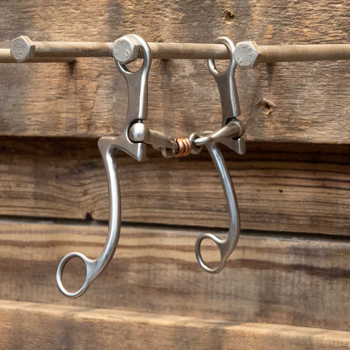 Kerry Kelley 7 Smooth Dog Bone Bit w/Rings Tack - Bits Kerry Kelley