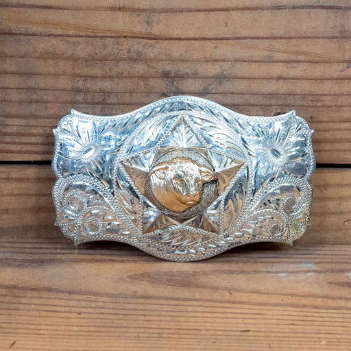 Sterling Silver Steer Buckle ACCESSORIES - Additional Accessories - Buckles Teskey's
