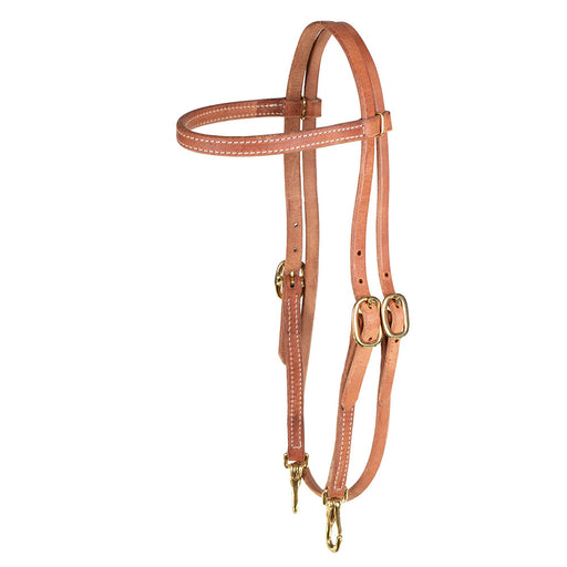 Teskey's Browband Headstall w/Snaps Tack - Headstalls Teskey's Light Oil