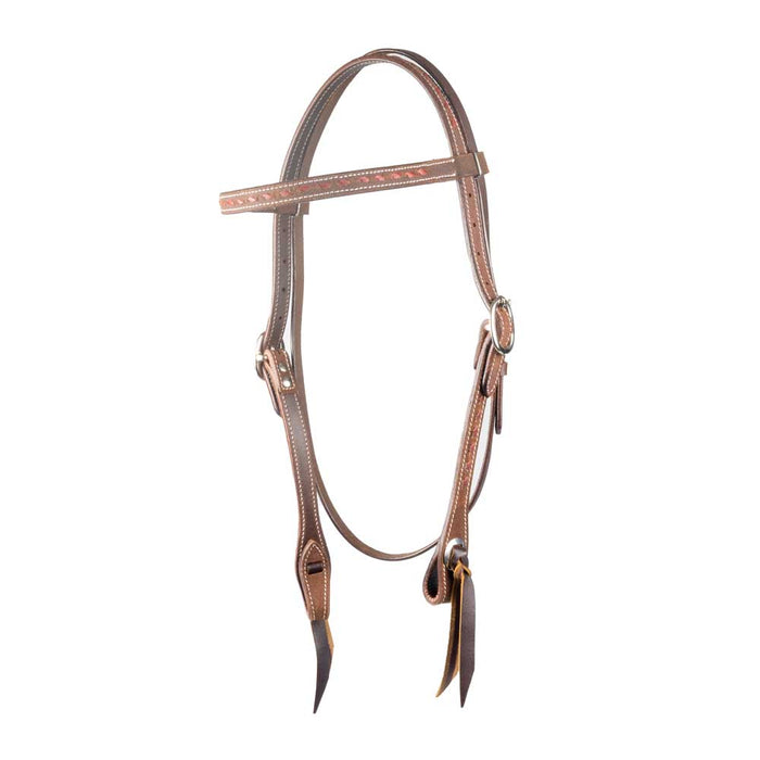 Teskey's 3/4" Buckstitched Browband Headstall Tack - Headstalls Teskey's   