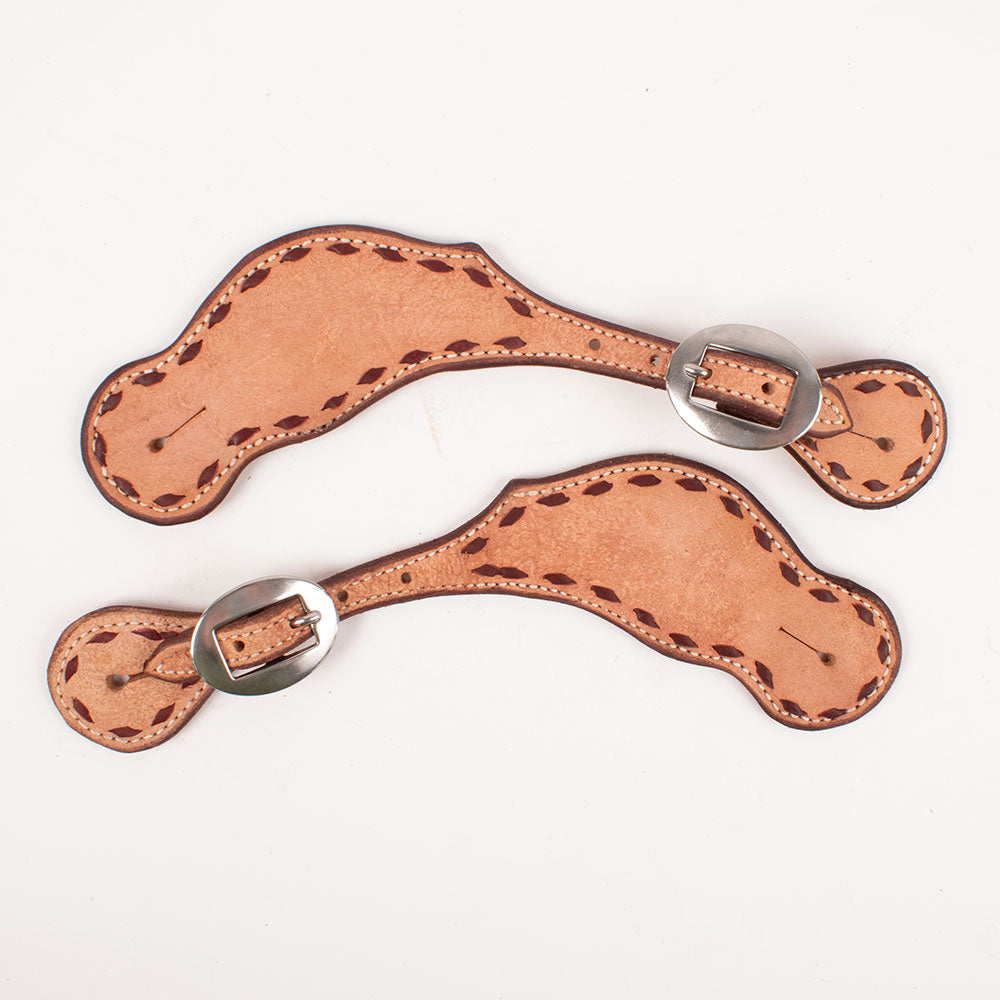 Teskey's Roughout Buckstitched Spur Straps