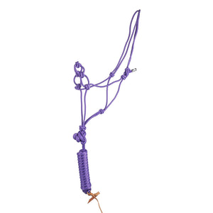 Mustang Brand Infinity Rope Halter with Lead Tack - Halters & Leads - Halters Mustang Purple  
