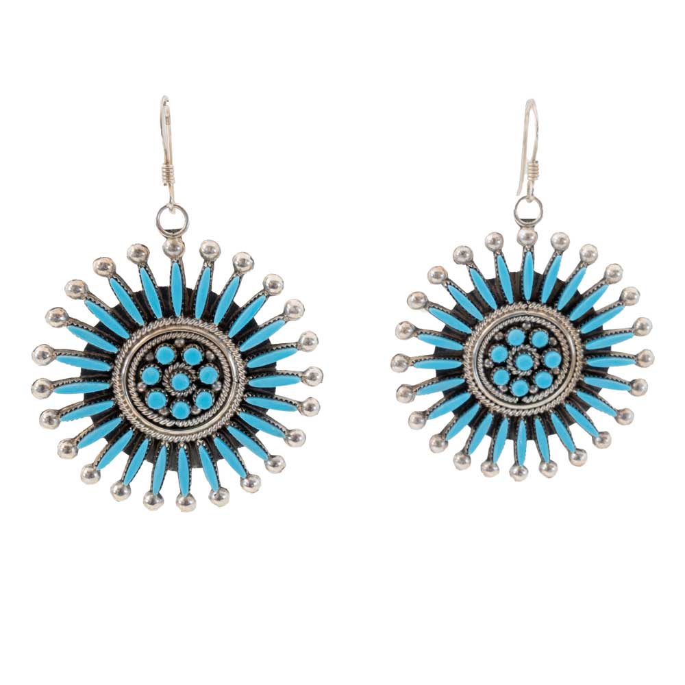 Petti Pointe Turquoise Sundial Earrings WOMEN - Accessories - Jewelry - Earrings Al Zuni   