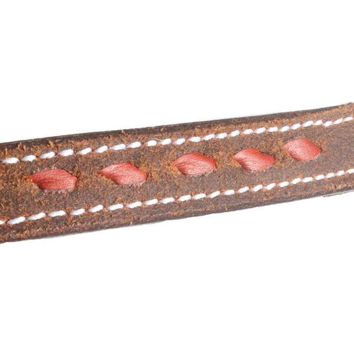 Teskey's 3/4" Buckstitched Browband Headstall Tack - Headstalls Teskey's Red  