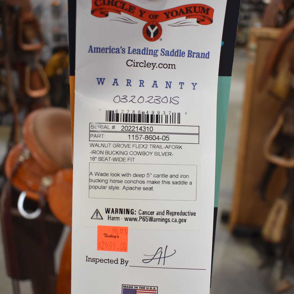 16" CIRCLE Y WALNUT GROVE FLEX 2 TRAIL SADDLE Teskeys