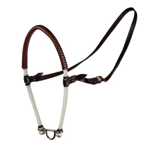 Teskey's Double Lariat Leather Covered Noseband Tack - Nosebands & Tie Downs Teskey's Heavy Oil  
