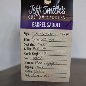 13.5" JEFF SMITH C3 BARREL SADDLE Saddles Jeff Smith   