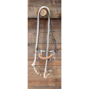 Used Mechanical Hackamore Slit Ear Headstall Round Rein Bridle Rig Sale Barn MISC   