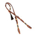 Teskey's Basket Stamped One Ear Headstall w/Rawhide Tack - Headstalls Teskey's Light Oil