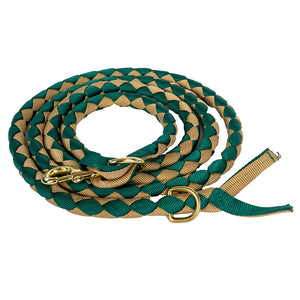 Braided Loping Lead Tack - Halters & Leads - Leads Mustang Hunter/Tan  