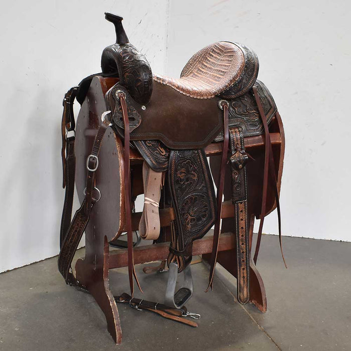 13" USED DOUBLE J POZZI PRO BARREL SADDLE Saddles - New DOUBLE J SADDLERY