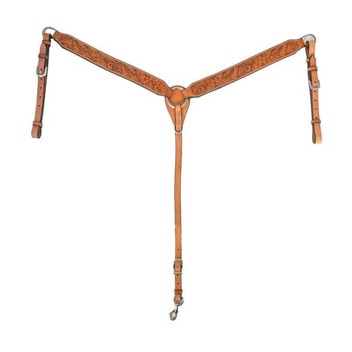 Teskey's 2" Floral Straight Argentinian Breast Collar Tack - Breast Collars Teskey's Natural  
