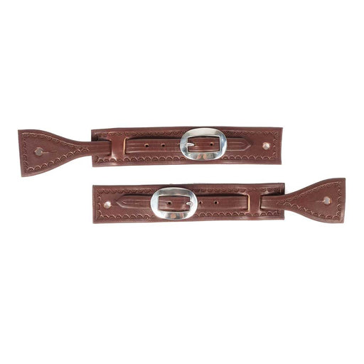 Teskey's Chocolate Leather Spur Straps Tack - Spur Straps Teskey's   