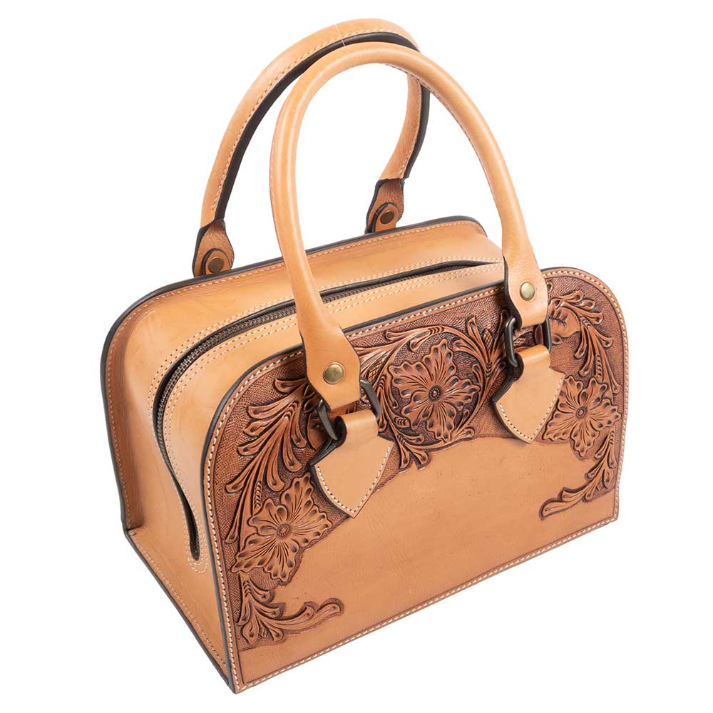 Hand Tooled Tote/tooled Leather Bag/hand Carved Purse/tooled 