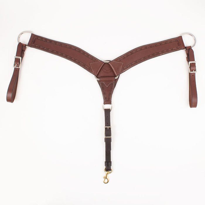 Teskey's 3" Barbwire Border Breast Collar Tack - Breast Collars Teskey's Heavy Oil  