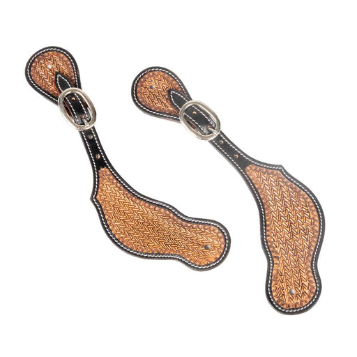 Teskey's Herringbone Spur Straps Tack - Spur Straps Teskey's   
