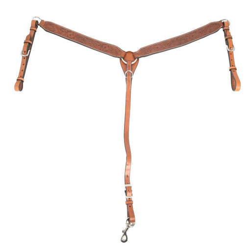 NEW Teskey's 2" Floral Straight Breast Collar Sale Barn Teskey's Chestnut