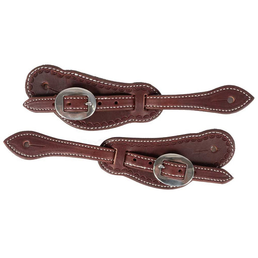 Teskey's Latigo Buckaroo Spur Straps Tack - Spur Straps Teskey's
