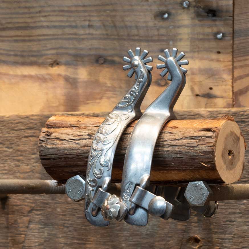 Josh Ownbey Cowboy Line - Silver Mmounted Spur041 Tack - Bits, Spurs & Curbs - Spurs Josh Ownbey Cowboy Line   