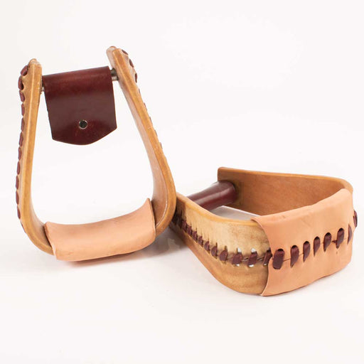 Teskey's Adult 3" Rawhide Roper Stirrups Tack - Saddle Accessories Teskey's