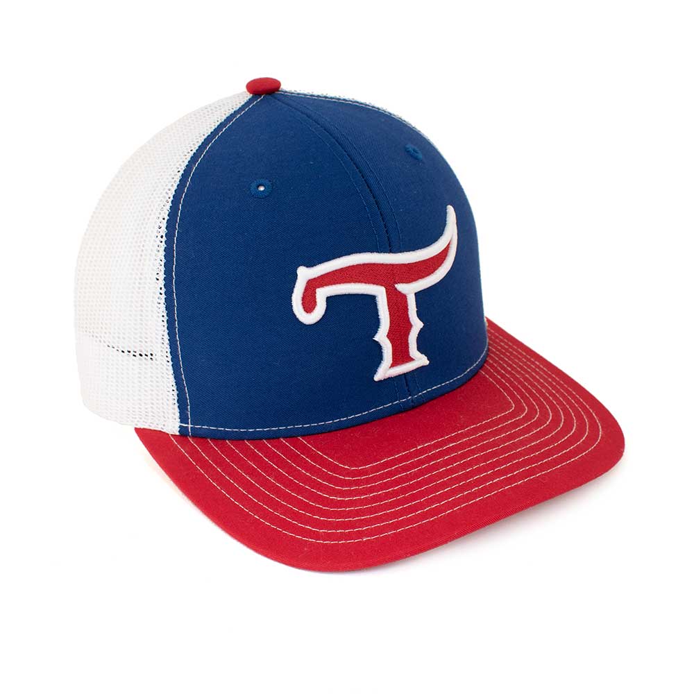 Teskey's T Logo Cap - Royal/White/Red, Red/White Logo TESKEY'S GEAR - Baseball Caps RICHARDSON   