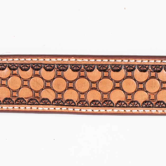 Teskey's Large Geo Tooled Belt MEN - Accessories - Belts & Suspenders Teskey's   