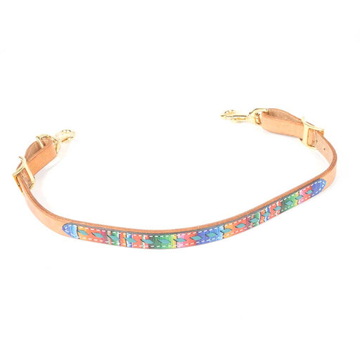 Teskey's Serape Wither Strap with Teal Buckstitch Tack - Breast Collars Teskey's