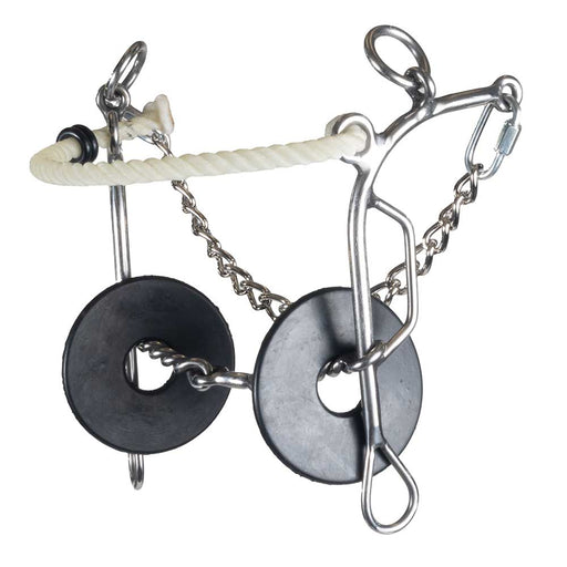 Stainless Steel Twisted Wire Dogbone Mouth with Rope Nose Bit Tack - Bits Formay   
