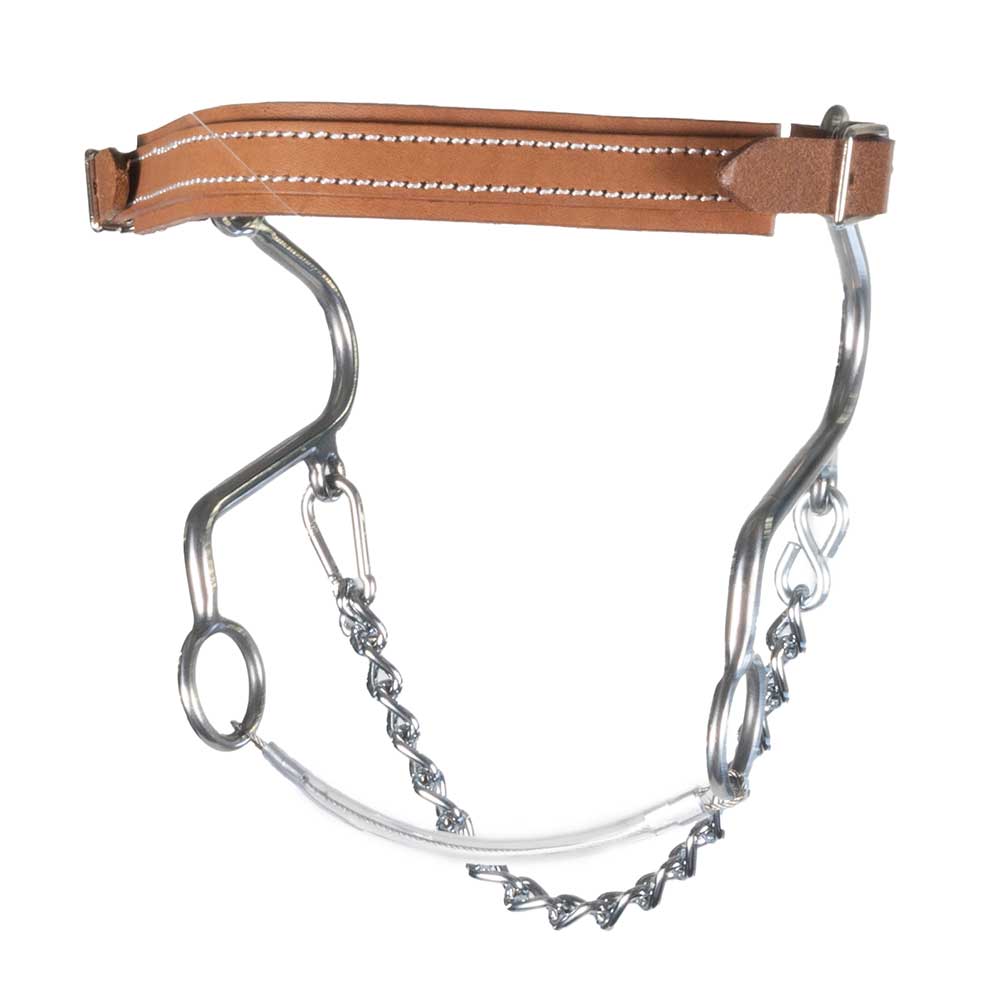Stainless Steel "S" Leather Hackamore Tack - Bits, Spurs & Curbs - Bits Formay   