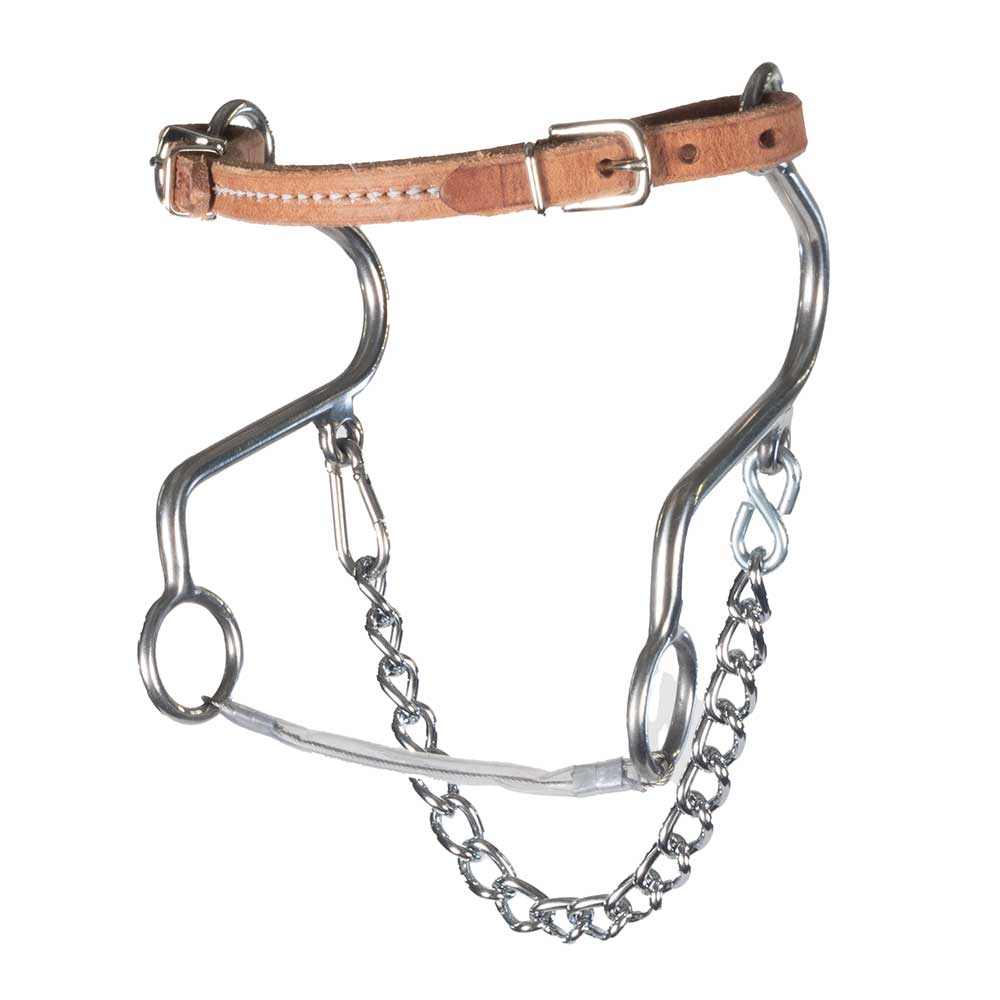 Teskey's Stainless Steel "S" Leather Pony Hackamore Tack - Bits, Spurs & Curbs - Bits Teskey's   