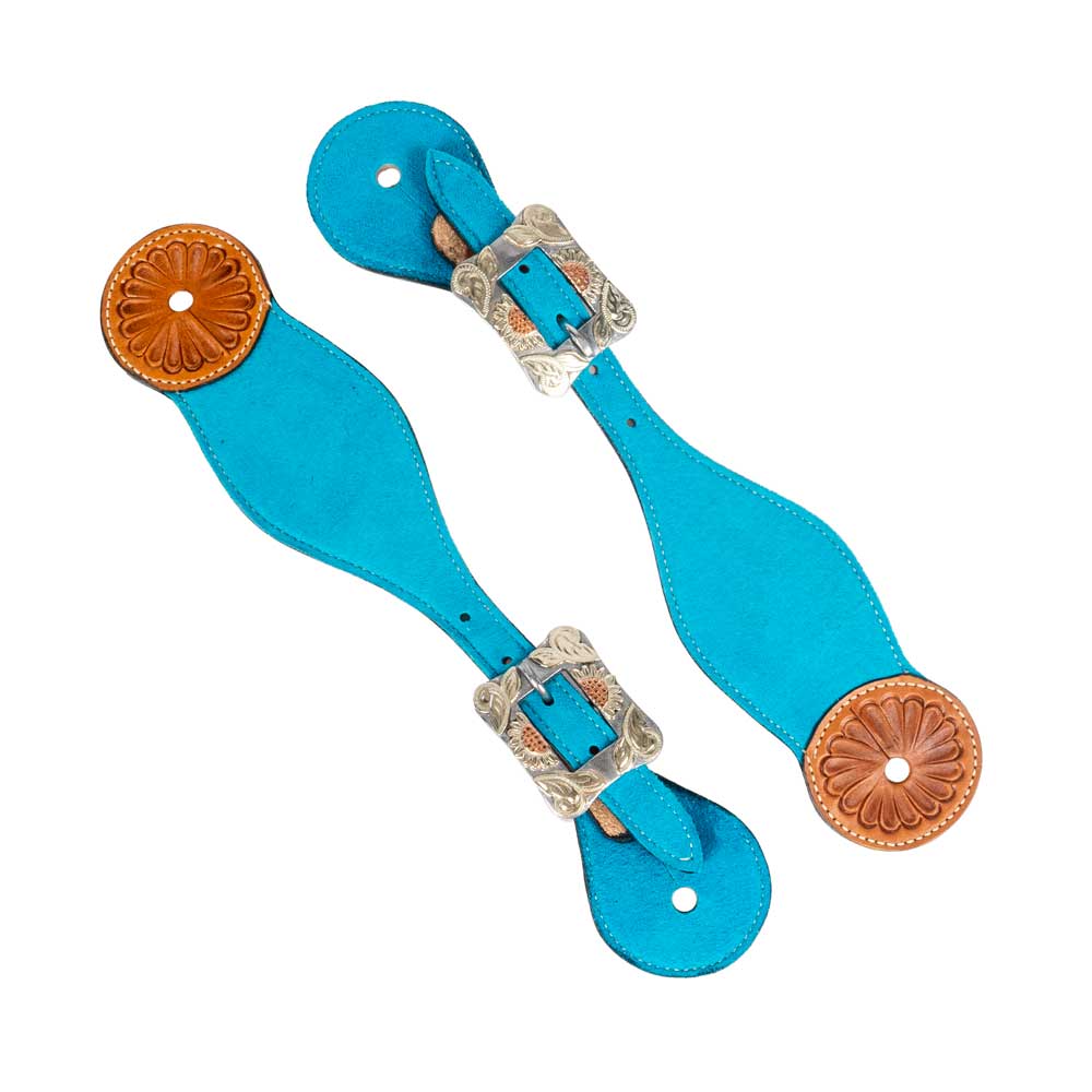 Teskey's Collection Bob Scott Spur Straps Turquoise Teskeys