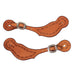 Teskey's Spur Strap with Barbed Wire Border Tack - Spur Straps Teskey's Light Oil  