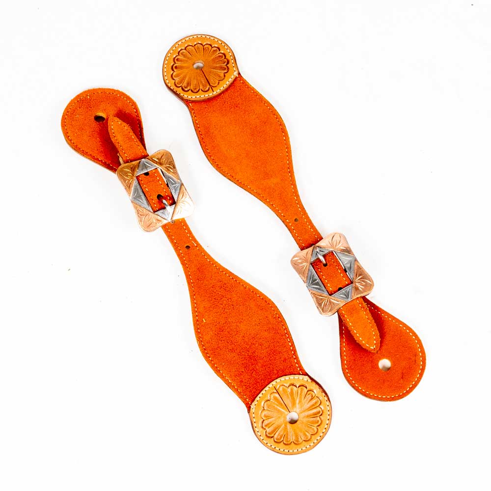 Teskey's Collection Bob Scott Spur Straps Orange Teskeys