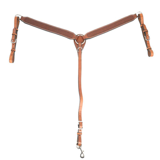 Teskey's 1 3/4" Straight Basketweave Breast Collar Tack - Breast Collars Teskey's Chestnut