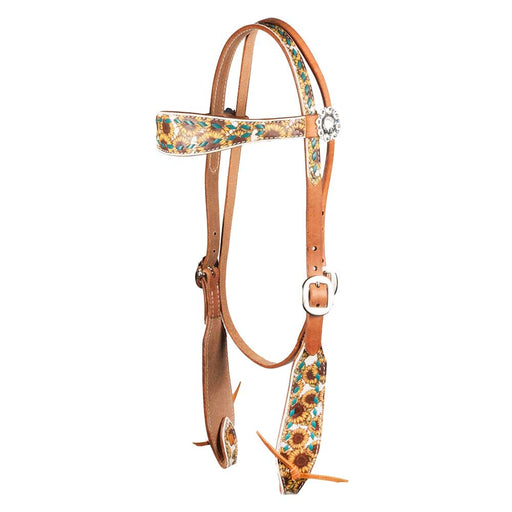Teskey's Sunflower Print Headstall Tack - Headstalls Teskey's   