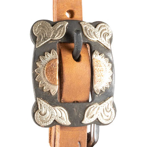 Teskey's Browband Headstall with Square Sunflower Rust Buckles Tack - Headstalls Teskey's   