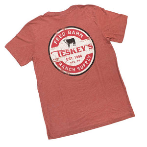 Teskey's Feed Barn & Ranch Supply Tee - Clay TESKEY'S GEAR - SS T-Shirts OURAY SPORTSWEAR XL  