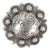 Antique Silver Floral Engraved Berry Concho Tack - Conchos & Hardware - Conchos MISC   