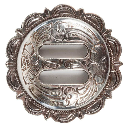 Silver Floral Slotted Concho Tack - Conchos & Hardware MISC   