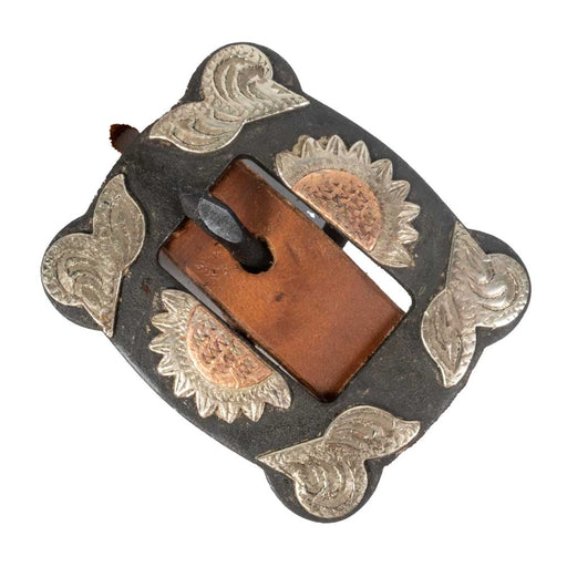 Teskey's Straight Split Ear Headstall w/Sunflower Rust Buckles Tack - Headstalls Teskey's