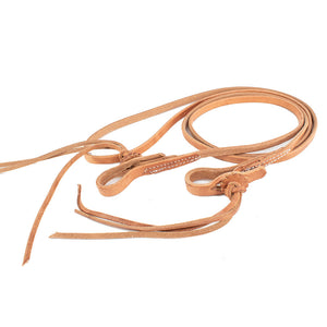 Patrick Smith Roping Rein With Pineapple Knot Tie Ends Tack - Reins Patrick Smith 5/8" Light oil 