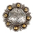 Antique with Gold Dots Floral Concho Tack - Conchos & Hardware - Conchos MISC 1" Chicago Screw 