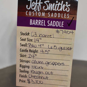 14" JEFF SMITH C3 BARREL SADDLE Saddles Jeff Smith   