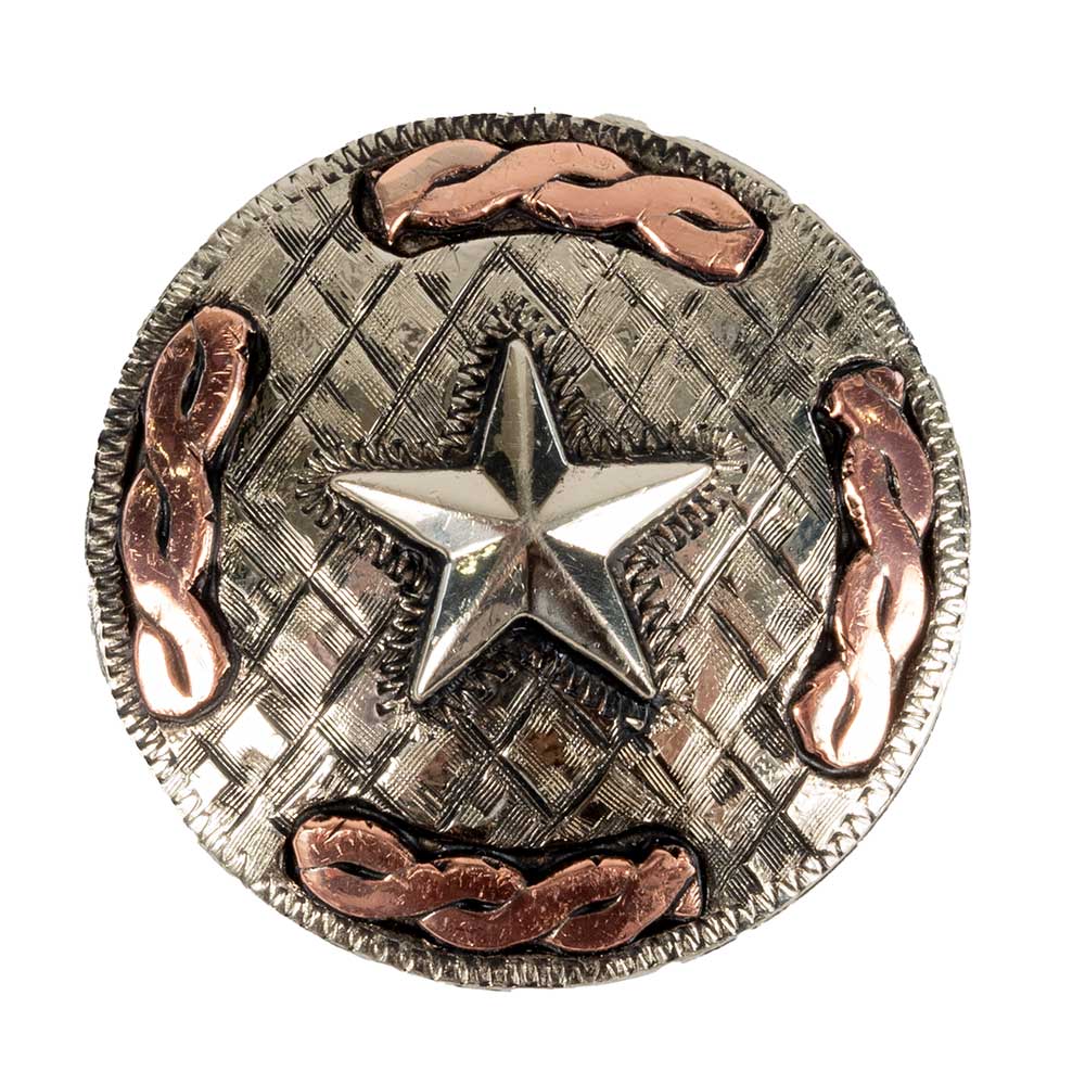 Antique & Copper Star Concho Tack - Conchos & Hardware - Conchos MISC Chicago Screw 1 1/2" 