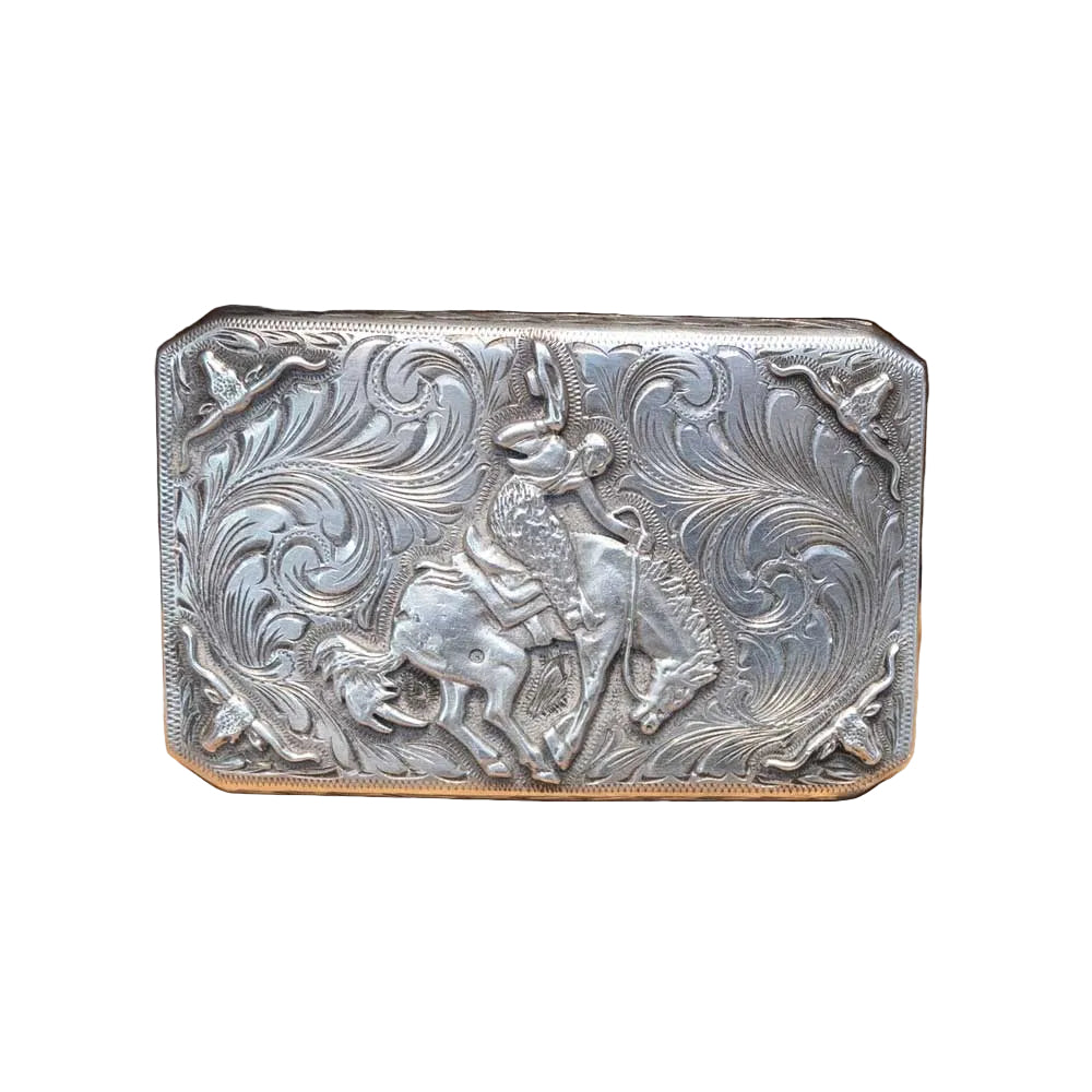 Western Cowboy Buckle - Vintage Hollywood Classics Sterling Bronc Ride ...