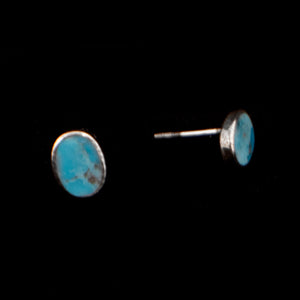 Medium Turquoise Stud Earrings-Multiple Styles WOMEN - Accessories - Jewelry - Earrings Peyote Bird Designs Oval  