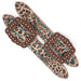 Teskey's Cheetah Print Spur Straps with Buckstitch Tack - Spur Straps Teskey's Turquoise  