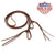 Patrick Smith Roping Rein With Pineapple Knot Tie Ends Tack - Reins Patrick Smith 5/8" Dark oil 