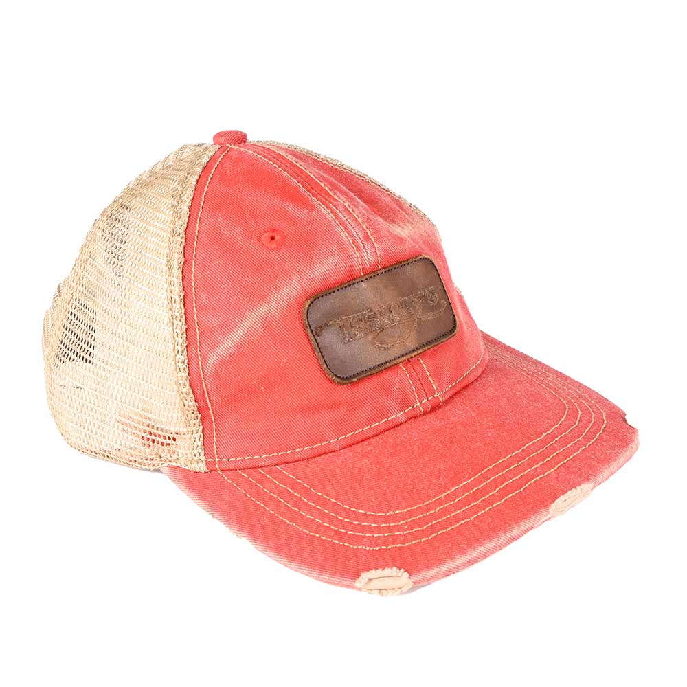 NEW Teskey's Women's Orange Cap w/Leather Logo Patch Sale Barn Teskey's   